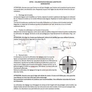 Collimateur de réglage lunette RTI Systèmes de réglage optiques