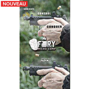 Compensateur TR-1 Upgrade Navier Micro Comp Fury 9mm 1/2x28 RH Matériels de compétition customisation