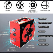 Charger l&#39;image dans la galerie, Compresseur Air Compact Gx Pump 300 Bars /4500 Psi 12V / 110V 220V Compresseurs