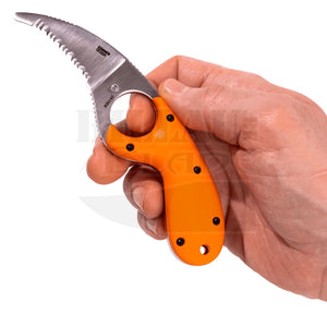 Couteau Fixe Crkt Bearclaw Orange Couteaux Pliants Pompiers Sécurité