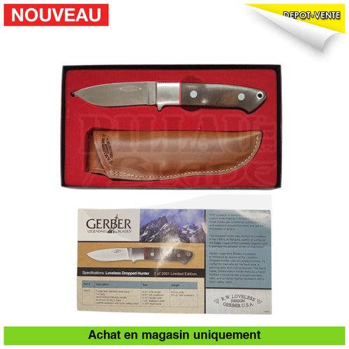 Couteau fixe Gerber Loveless Edition Limitée n°1 / 2001 (Rare) Couteaux fixes de chasse