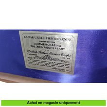 Charger l&#39;image dans la galerie, Couteau fixe KABAR Années 70 Edition Limitée 200ème Anniversaire USMC n° 1268/2500 (Rare) Couteaux fixes divers