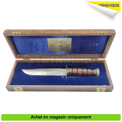 Couteau fixe KABAR Années 70 Edition Limitée 200ème Anniversaire USMC n° 1268/2500 (Rare) Couteaux fixes divers