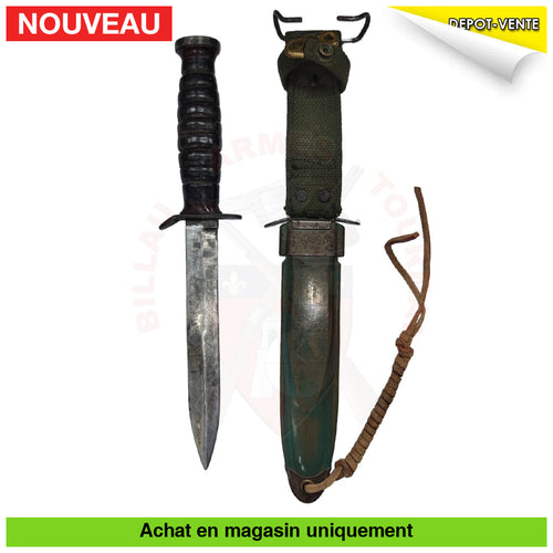 Couteau Fixe Us M3 + Fourreau M8 A1 (Original) Couteaux Fixes De Chasse