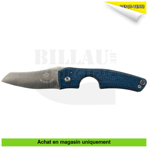 Couteau pliant Coupe-Cigare Les Fines Lames ’Le Petit’ Edition Limitée Carbone Bleu + étui Cuir Couteaux pliants