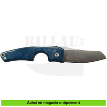 Charger l&#39;image dans la galerie, Couteau pliant Coupe-Cigare Les Fines Lames ’Le Petit’ Edition Limitée Carbone Bleu + étui Cuir Couteaux pliants
