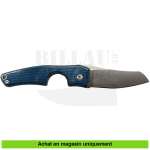 Couteau pliant Coupe-Cigare Les Fines Lames ’Le Petit’ Edition Limitée Carbone Bleu + étui Cuir Couteaux pliants
