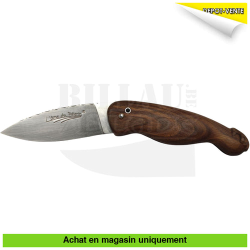 Couteau pliant Le Couteau du Larzac ’L’âme du Pélerin’ Guilloché + étui Cuir Couteaux pliants français