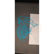 Charger l&#39;image dans la galerie, Création Complète Et Gravure Laser Projet Moto Mythique Sur Flasque À Alcool &amp; Découpe