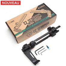 Charger l'image dans la galerie, Crosse Téléscopique Strike Industries Noire QD pour CZ Evo 3/3+ Scorpion # 48946 - Crosses