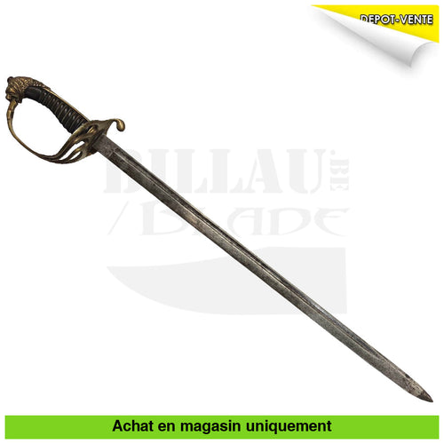 Épée d’officier de Gendarmerie Belge Auguste Fonson Bruxelles vers 1902-1921. Sans fourreau (Rare) Épées