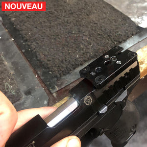 Fabrication et adaptation sur mesure d’une plaque adaptatrice de Hausse pour Red Dot pour un Pistolet Ruger SR22