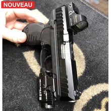 Charger l&#39;image dans la galerie, Fabrication et adaptation sur mesure d’une plaque adaptatrice de Hausse pour Red Dot pour un Pistolet Ruger SR22