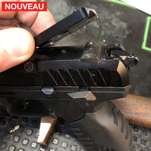 Charger l&#39;image dans la galerie, Fabrication et adaptation sur mesure d’une plaque adaptatrice de Hausse pour Red Dot pour un Pistolet Ruger SR22