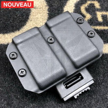Charger l&#39;image dans la galerie, Fabrication sur mesure Double Porte-Chargeur 9mm Kydex KYDEX
