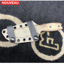 Charger l&#39;image dans la galerie, Fabrication sur mesure Etui Kydex FDE Port Horizontal pour Couteau Fixe Ontario Rat 3 KYDEX