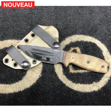 Charger l&#39;image dans la galerie, Fabrication sur mesure Etui Kydex FDE Port Horizontal pour Couteau Fixe Ontario Rat 3 KYDEX