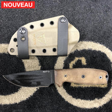 Charger l&#39;image dans la galerie, Fabrication sur mesure Etui Kydex FDE Port Horizontal pour Couteau Fixe Ontario Rat 3 KYDEX