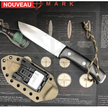 Charger l&#39;image dans la galerie, Fabrication sur mesure Etui Kydex FDE pour couteau de chasse KYDEX