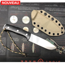 Charger l&#39;image dans la galerie, Fabrication sur mesure Etui Kydex FDE pour couteau de chasse KYDEX