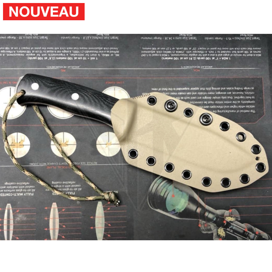 Fabrication sur mesure Etui Kydex FDE pour couteau de chasse KYDEX