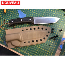 Charger l&#39;image dans la galerie, Fabrication sur mesure Etui Kydex FDE pour couteau de chasse KYDEX