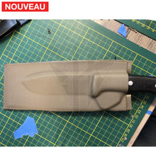 Charger l&#39;image dans la galerie, Fabrication sur mesure Etui Kydex FDE pour couteau de chasse KYDEX