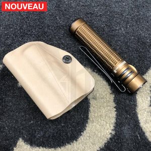 Fabrication sur mesure Etui Kydex FDE pour lampe Olight Warrior Mini KYDEX