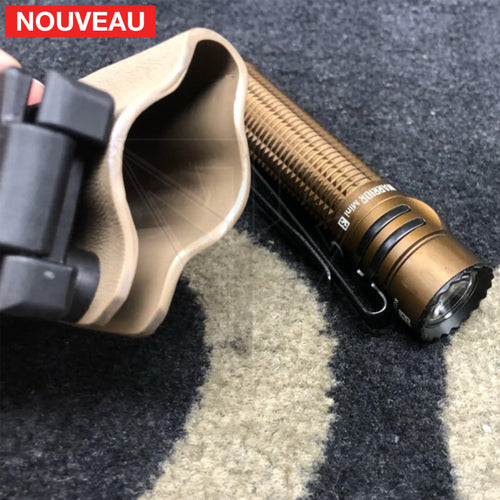 Fabrication sur mesure Etui Kydex FDE pour lampe Olight Warrior Mini KYDEX