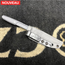 Charger l&#39;image dans la galerie, Fabrication sur mesure Etui Kydex Gris Inside pour Couteau Extrema Ratio Requiem sur attache G-Code avec Alcantara côté