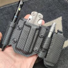 Charger l&#39;image dans la galerie, Fabrication Sur Mesure Gaine Kydex Carbone Pour Pince Multi - Outils Leatherman + Bit Drivers 2