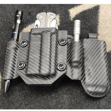 Charger l&#39;image dans la galerie, Fabrication Sur Mesure Gaine Kydex Carbone Pour Pince Multi - Outils Leatherman + Bit Drivers 2