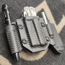 Charger l&#39;image dans la galerie, Fabrication Sur Mesure Gaine Kydex Carbone Pour Pince Multi - Outils Leatherman + Bit Drivers 2