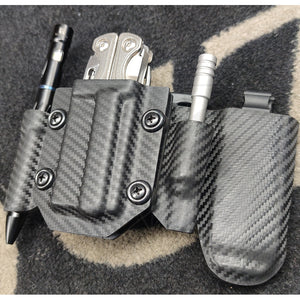 Fabrication Sur Mesure Gaine Kydex Carbone Pour Pince Multi - Outils Leatherman + Bit Drivers 2