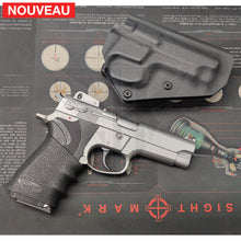 Charger l&#39;image dans la galerie, Fabrication sur mesure Holster Kydex Black pour S&amp;W 5906 9mm KYDEX
