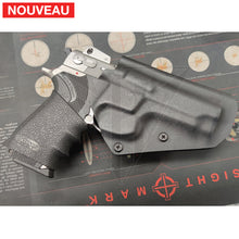 Charger l&#39;image dans la galerie, Fabrication sur mesure Holster Kydex Black pour S&amp;W 5906 9mm KYDEX