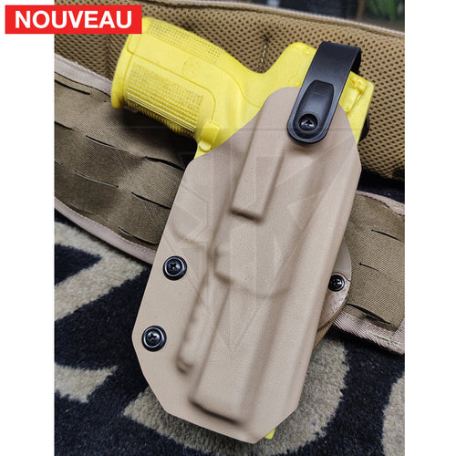 Fabrication sur mesure Holster Kydex FDE Level 3 Fixation G-Code pour FN Five Seven KYDEX
