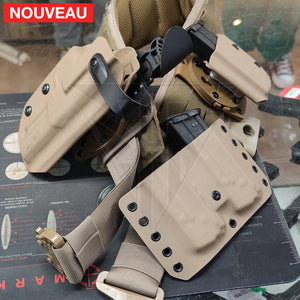 Fabrication sur mesure Holster Kydex FDE + Porte-Chargeur Simple + Porte-Chargeurs Double sur système G-Code pour FN