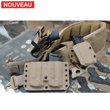 Charger l&#39;image dans la galerie, Fabrication sur mesure Holster Kydex FDE + Porte-Chargeur Simple + Porte-Chargeurs Double sur système G-Code pour FN