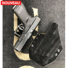 Charger l&#39;image dans la galerie, Fabrication sur mesure Holster Kydex Inside Coyote pour Glock 19 Gen 5 Mos + Lampe Tactique Streamlight sur attaches