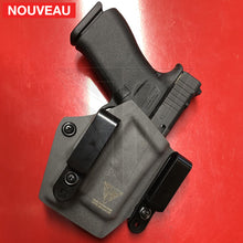 Charger l&#39;image dans la galerie, Fabrication Sur Mesure Holster Kydex Inside Gunmetal Grey Pour Pistolet Glock 43X Mos + Lampe