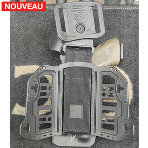 Fabrication sur mesure Holster Kydex Level 3 Glock 17 Gen3 + Lampe Olight Valkyrie + Réglage avec ou sans lampe + Kit