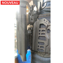 Charger l&#39;image dans la galerie, Fabrication sur mesure Holster Kydex Level 3 Glock 17 Gen3 + Lampe Olight Valkyrie + Réglage avec ou sans lampe + Kit