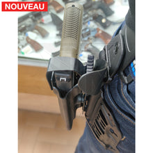 Charger l&#39;image dans la galerie, Fabrication sur mesure Holster Kydex Level 3 Glock 17 Gen3 + Lampe Olight Valkyrie + Réglage avec ou sans lampe + Kit