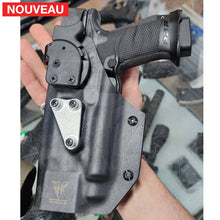 Charger l&#39;image dans la galerie, Fabrication Sur Mesure Holster Kydex Level 3 Multicam Black + Hood Pour Pistolet Walther Pdp Pro