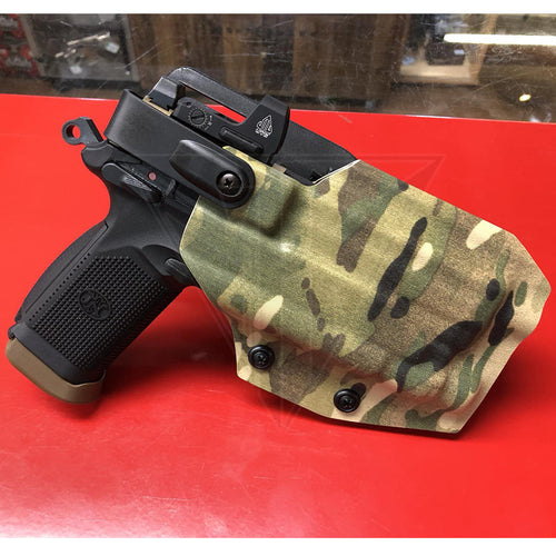 Fabrication Sur Mesure Holster Kydex Level 3 Multicam Pour Pistolet Fn Fnx 45 Tactical + Lampe