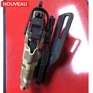 Fabrication Sur Mesure Holster Kydex Level 3 Multicam Pour Pistolet Fn Fnx 45 Tactical + Lampe