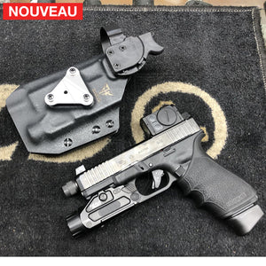 Fabrication sur mesure Holster Kydex Level 3 sur Système G-Code + RMR Cut pour Glock 45 MOS Custom avec Point Rouge