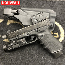 Charger l&#39;image dans la galerie, Fabrication sur mesure Holster Kydex Level 3 sur Système G-Code + RMR Cut pour Glock 45 MOS Custom avec Point Rouge