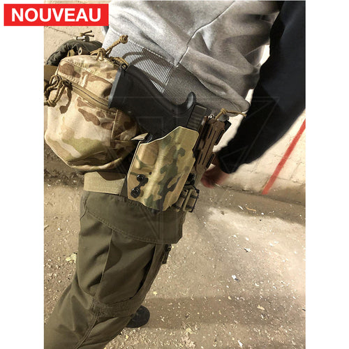 Fabrication sur mesure Holster Kydex Multicam sur Attache G-Code pour Glock 19 KYDEX
